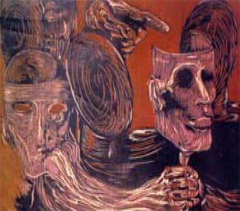 Portraits of You - Original - Color Relief Woodcut - 18x24
