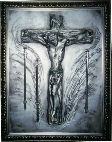 KING OF KINGS - Original - wall sculpture relief - pewter tone