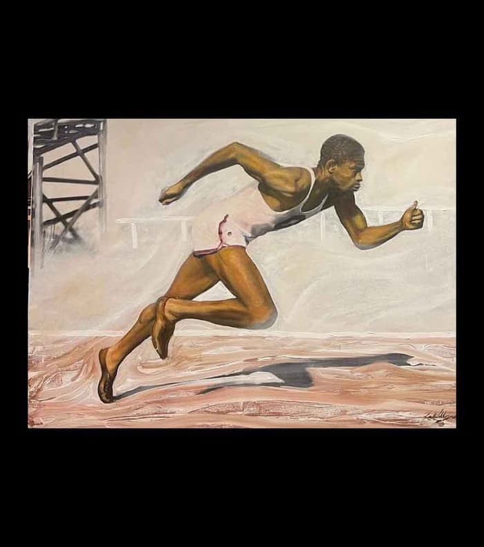 4 -10ths of a second “24x36 oil paint on canvas year 2022